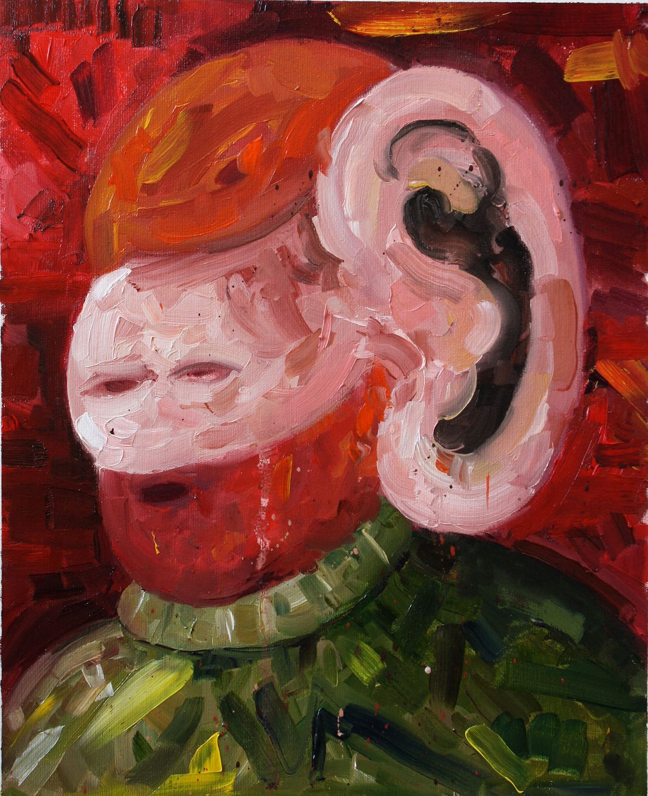 Carbon 12   Amir Khojasteh Study After Ralf Kopf by Georg Baselitz 2017 Courtesy Carbon 12 Copyright the Artist Oil on Canvas 35 X 28 Cm.jpg