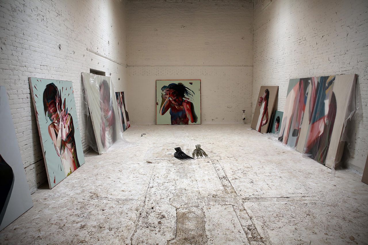Paintings Before Hung.jpg