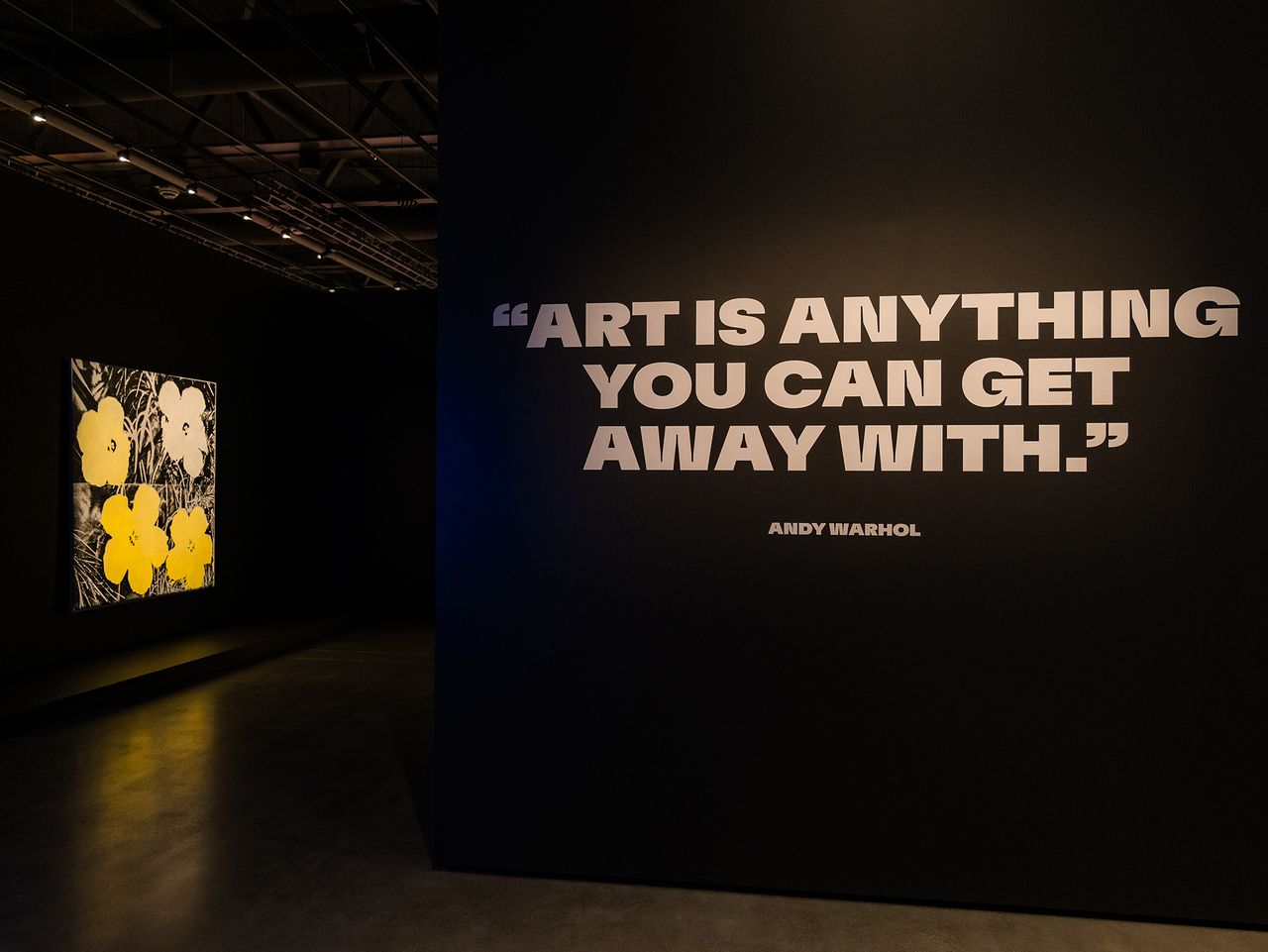 Hota POP Masters Exhibtion Image Andy Warhol Flowers and Quote.jpg