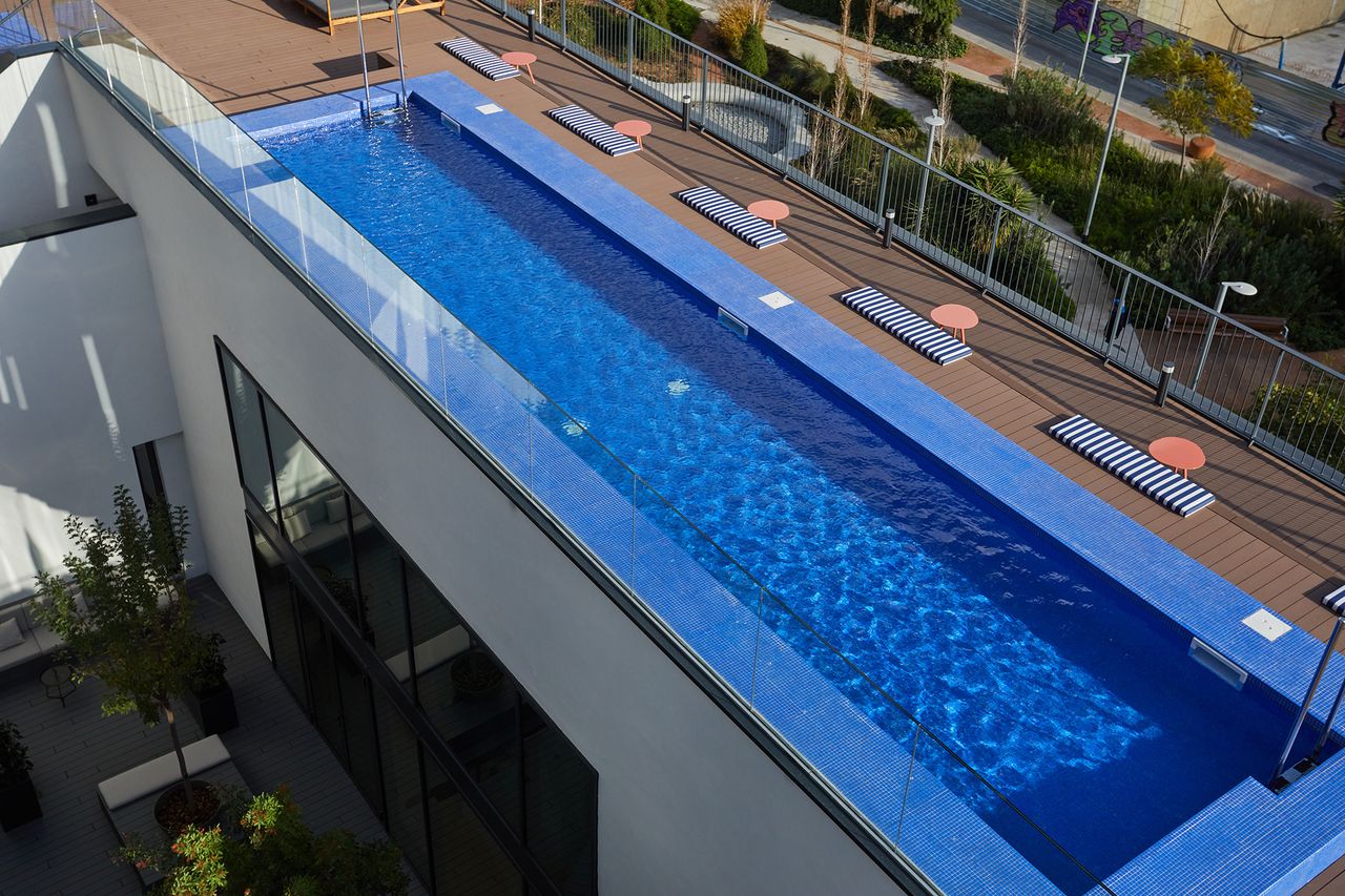 The Social Hub Barcelona Detail Rooftop Pool Birdseye View 3.jpg