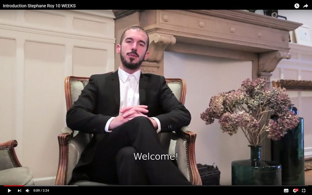 Day 1  Introduction Stephane Roy 10 Weeks YouTube Printscreen.jpg