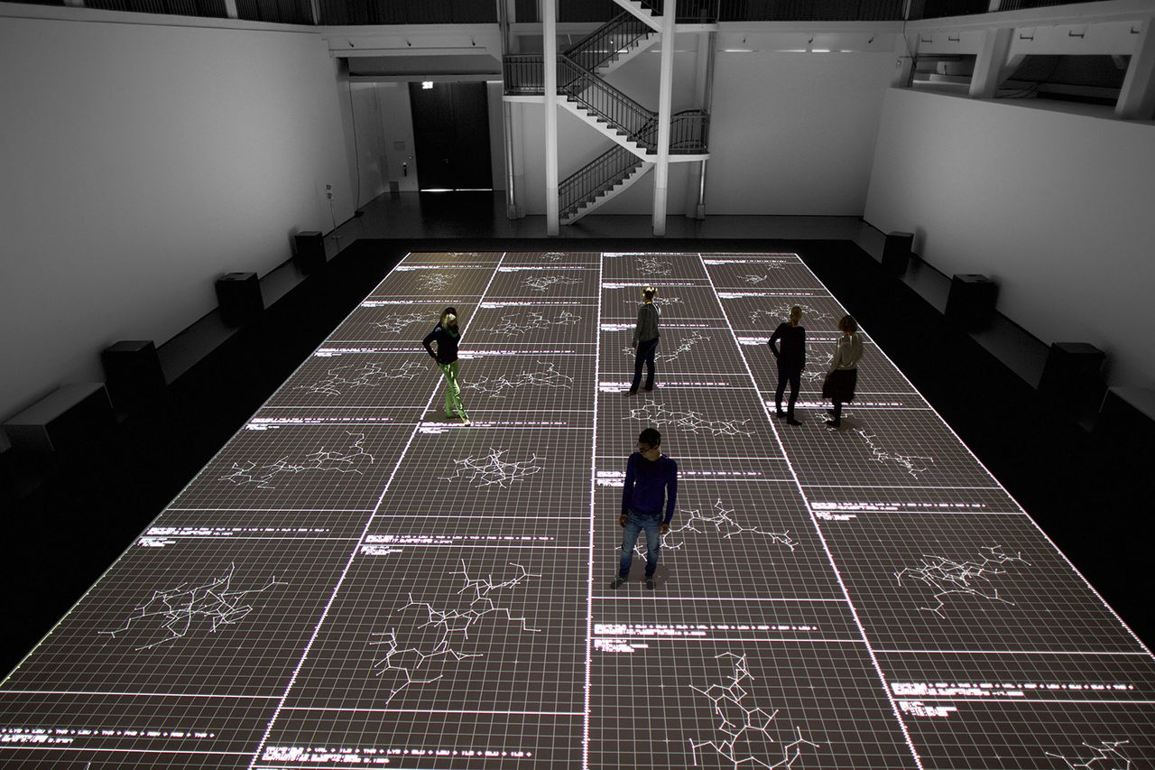 Ryoji Ikeda  the Planck Universe  Micro    2015 Image Martin Wagenhan  Courtesy of Zkm  Karlsruhe.jpg
