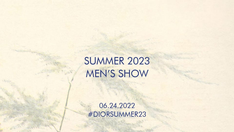 Dior Men S/S 2023