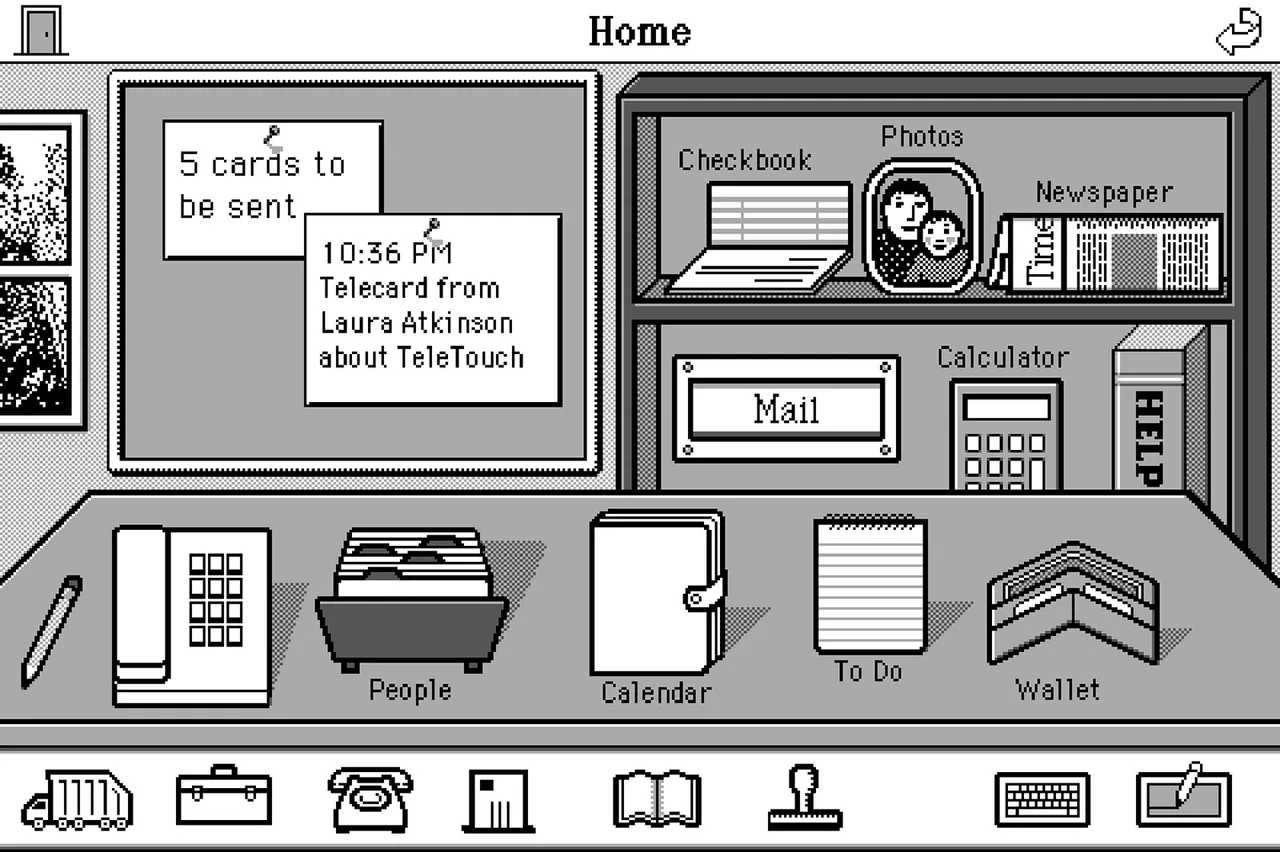 Susan Kare Sketch for Graphic User Interface for General Magic