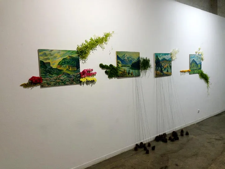 Flowers without vase