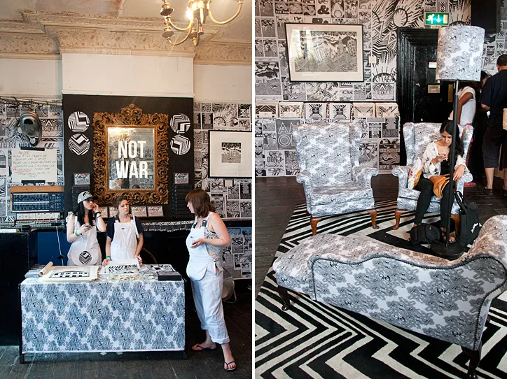 Stanley Donwood presents the Atoms for Peace drawing room