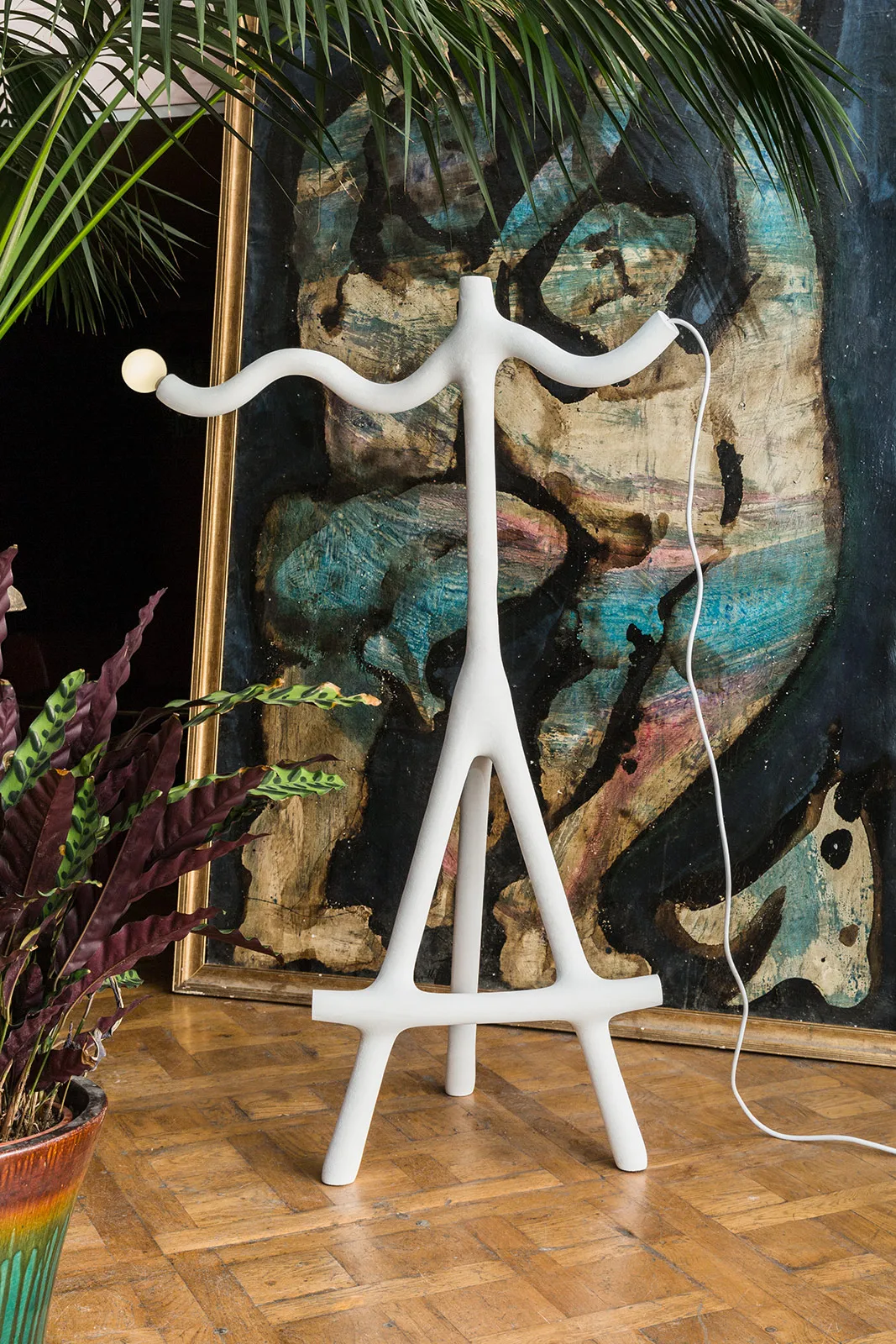 Wave and Sticks Lamp