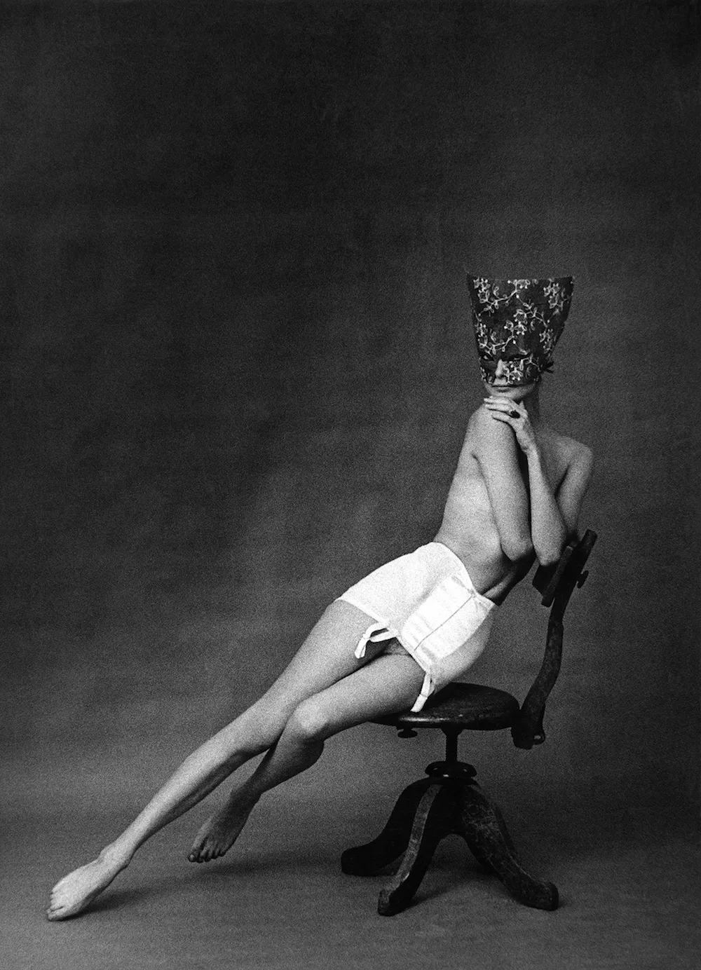 9 Frank Horvat Model With Mask 1958  Paris for Lingerie Chantelle Coypright Frank Horvat