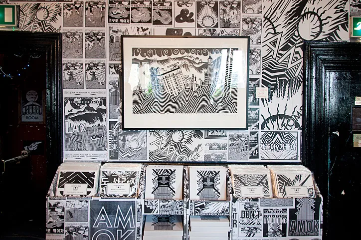 Stanley Donwood presents the Atoms for Peace drawing room