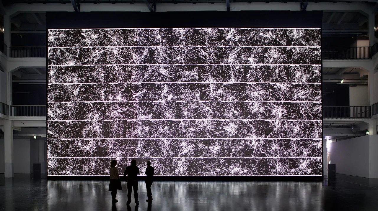 Ryoji Ikeda  the Planck Universe (macro)  2015  Photo by Martin Wagenhan