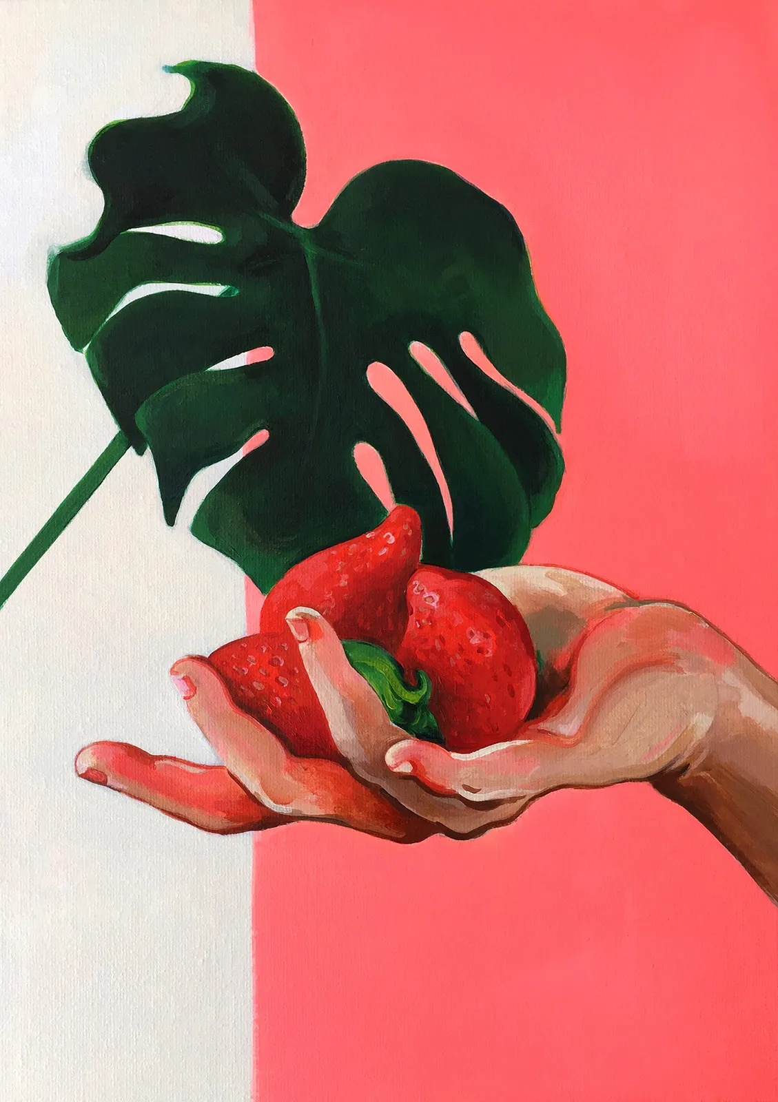 Mai Blanco   Mujer Flor   Fresas