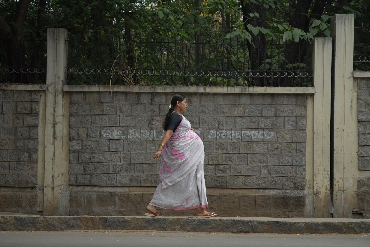 19 Pregnancy Sari Image 1