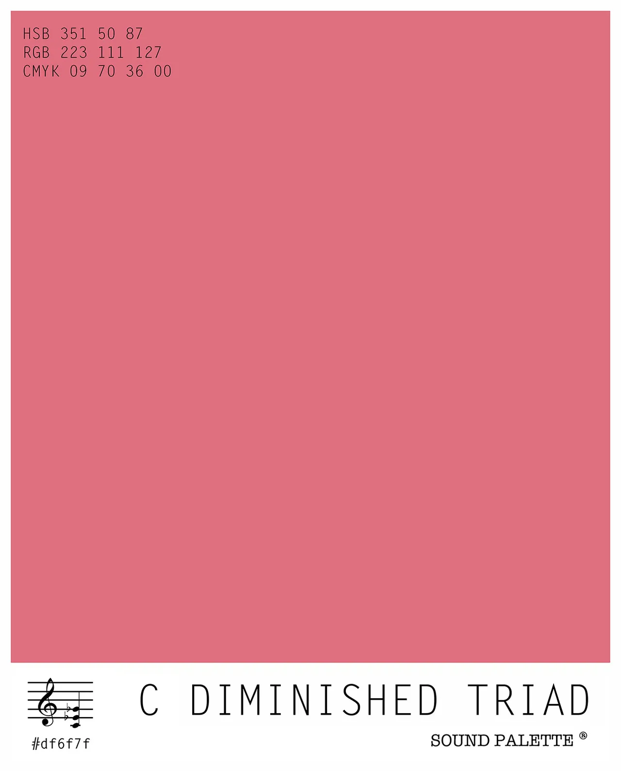 Sound Palette Cards C Diminished Triad