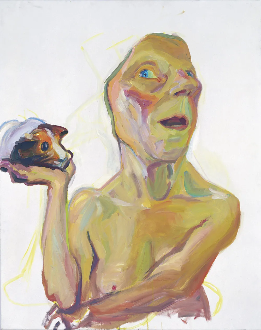 Maria Lassnig Selbst Mit Meerschweinchen 2000 Kopie