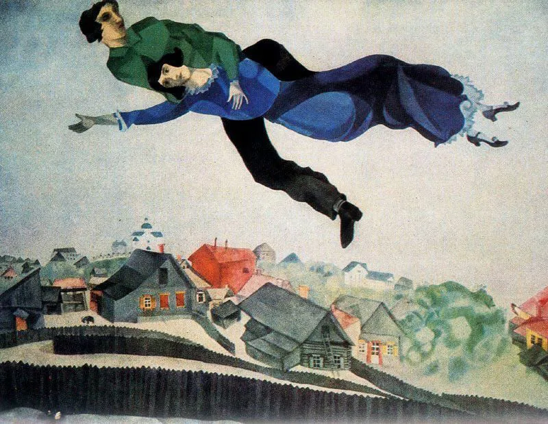 Over the Town 1918 Marc Chagall