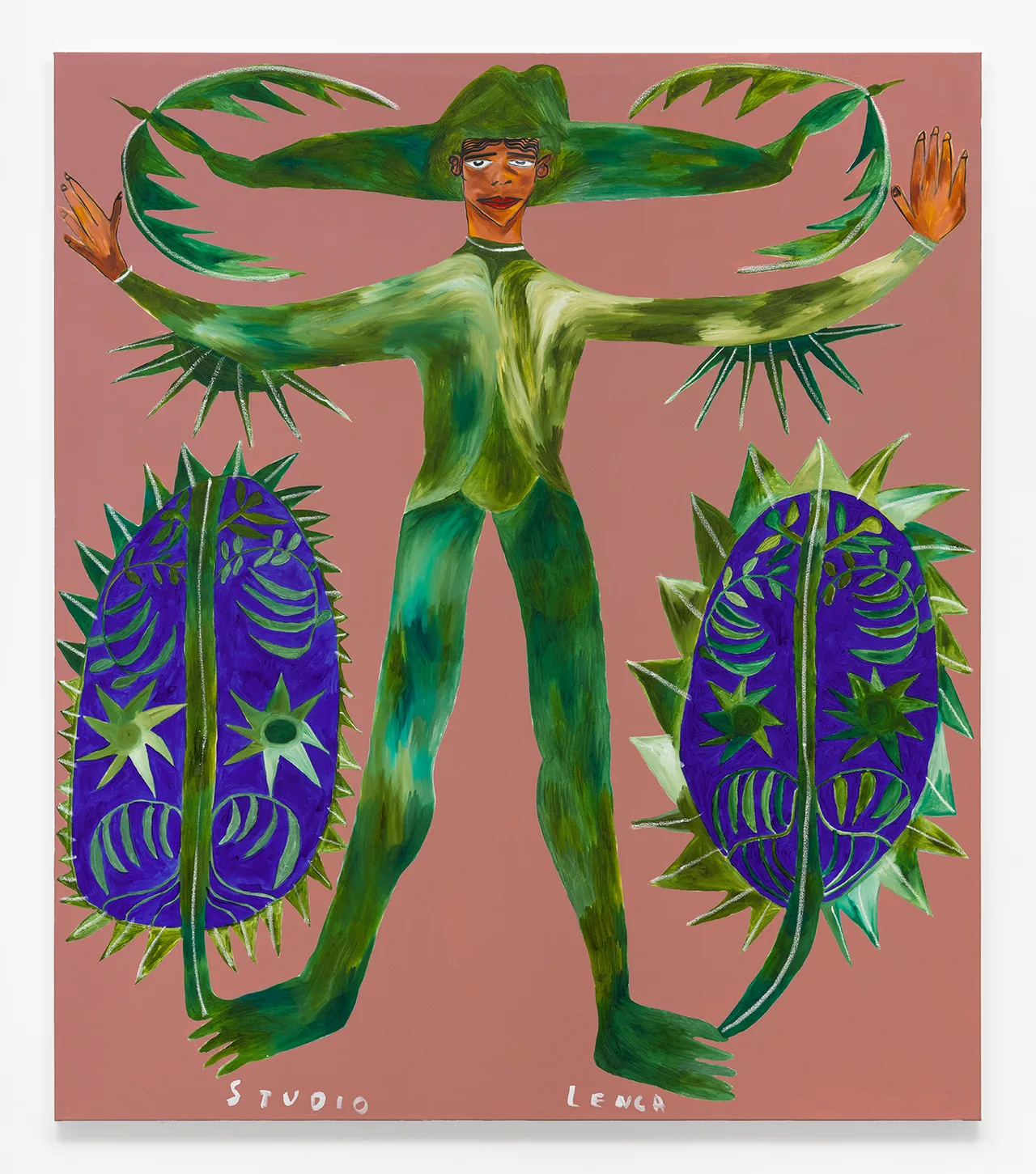 Raíces,-2024,-Oil-and-acrylic-on-canvas,-195cm-x-225cm