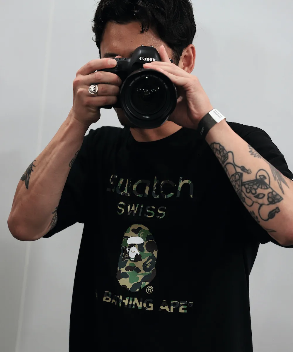 Sm01 19 Swatch X Bape Pr Event Shirt Print