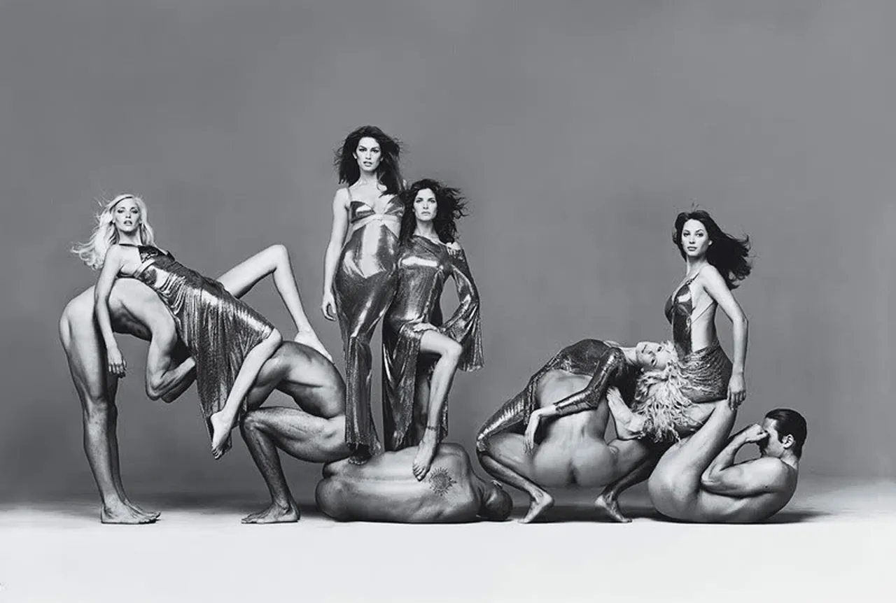 Cindy Crawford Claudia Schiffer Nadja Auermann Stephanie Seymor Richard Avedon Versace Fw 1994