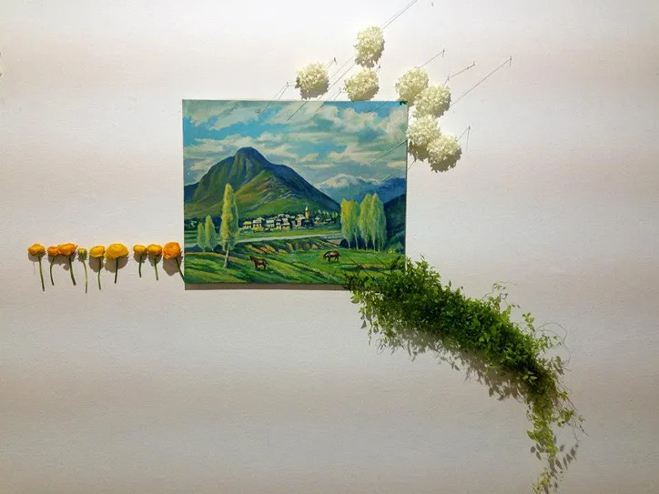Flowers without vase