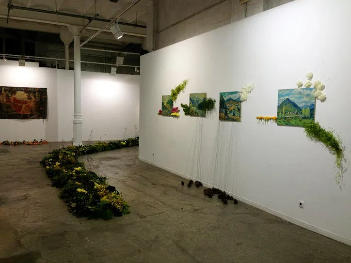 Flowers without vase